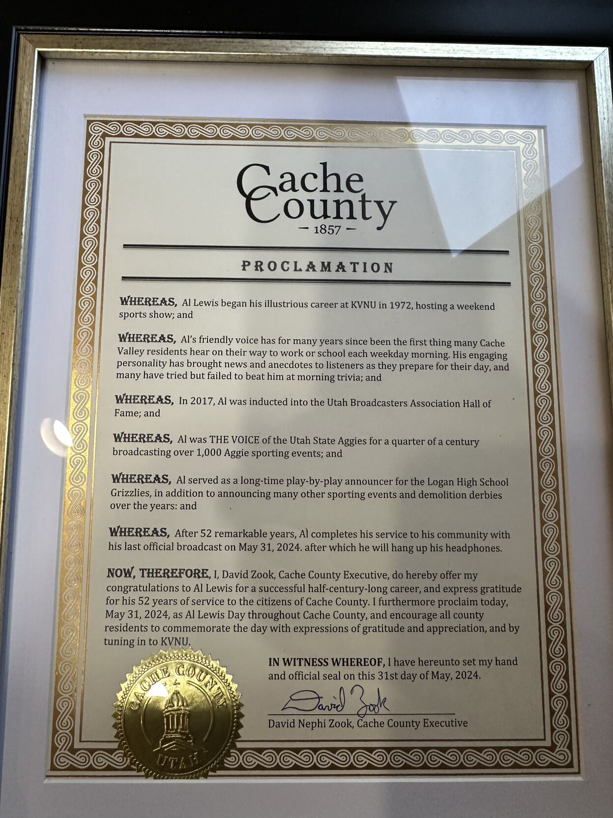 Proclamation for Al Lewis